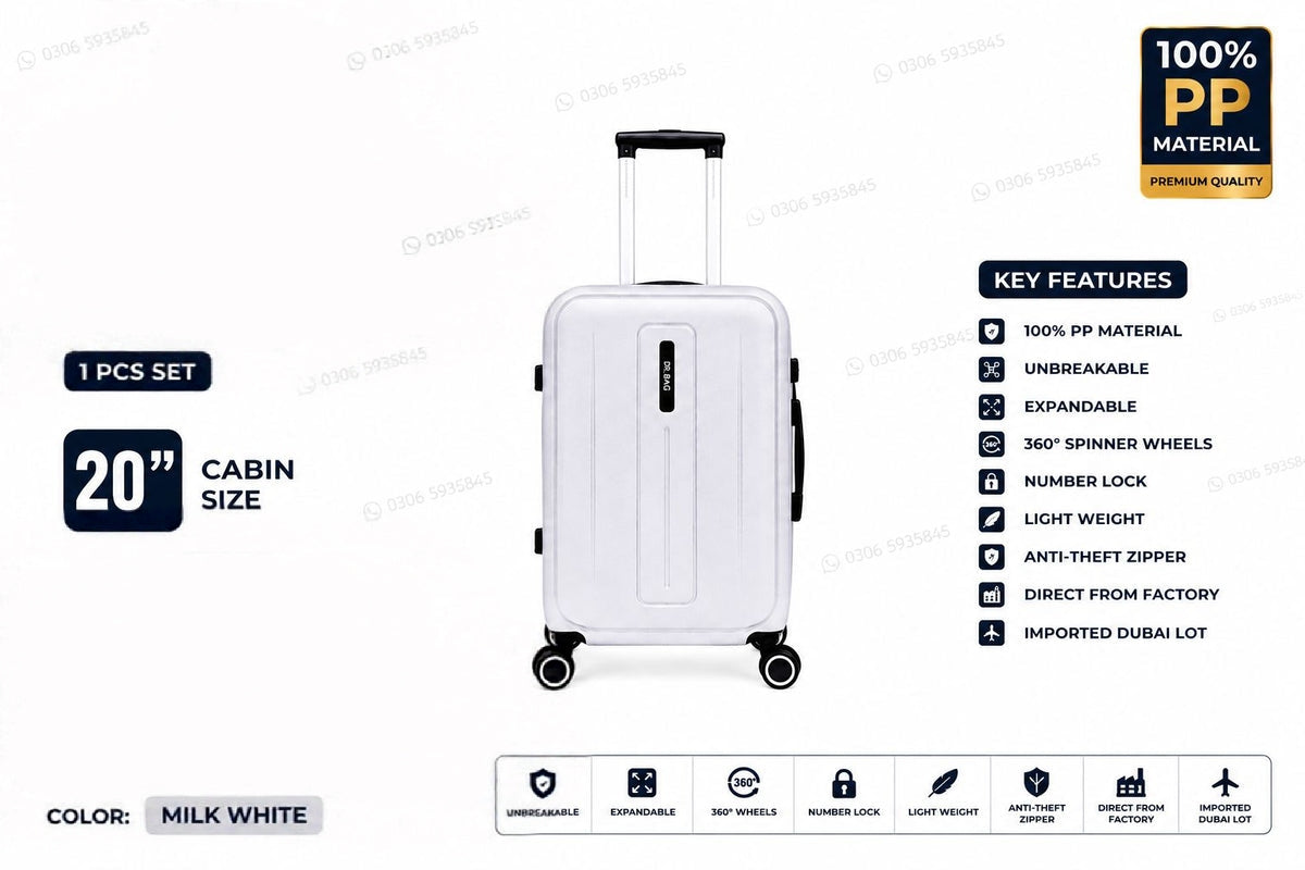 Unbreakable PP Luggage Set – Expandable Suitcases