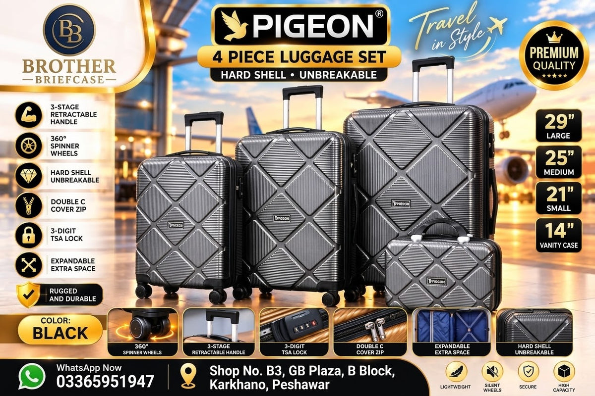 Pigeon Premium 4-Piece Hard Shell Luggage Set