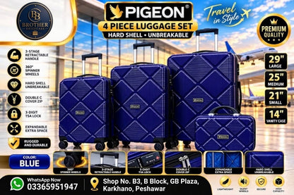 Pigeon Premium 4-Piece Hard Shell Luggage Set