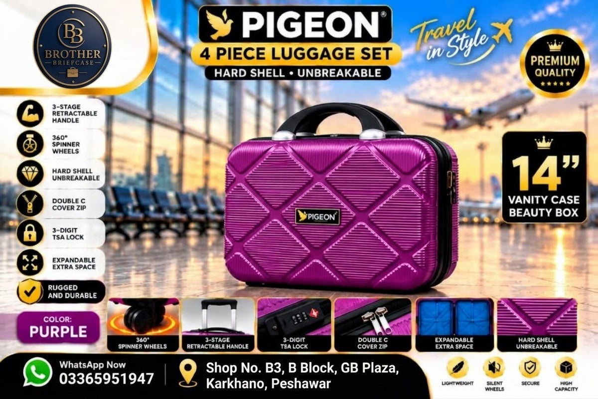 Pigeon Premium 4-Piece Hard Shell Luggage Set