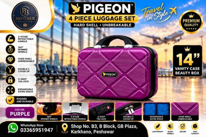 Pigeon Premium 4-Piece Hard Shell Luggage Set