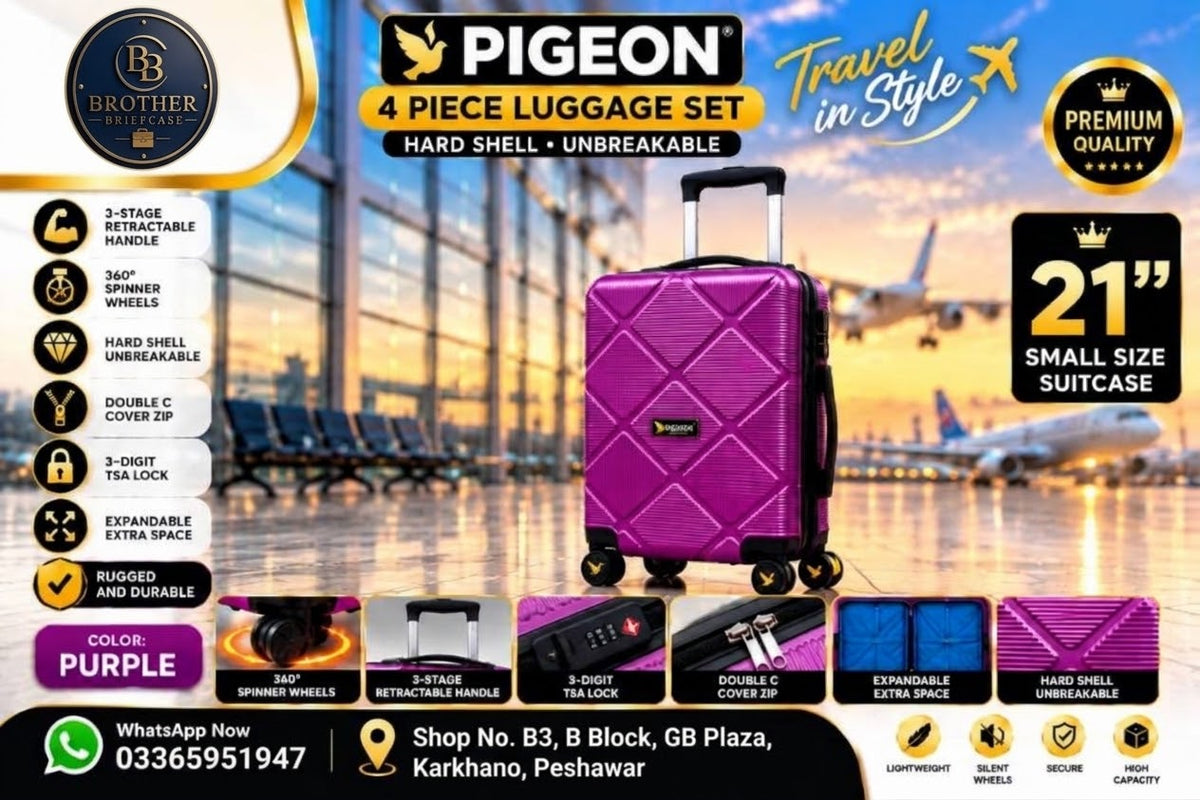 Pigeon Premium 4-Piece Hard Shell Luggage Set