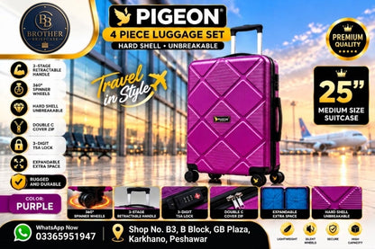 Pigeon Premium 4-Piece Hard Shell Luggage Set