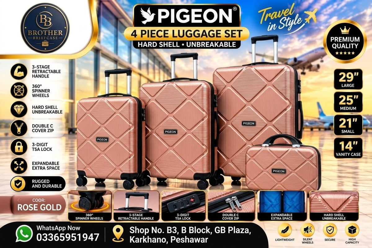 Pigeon Premium 4-Piece Hard Shell Luggage Set