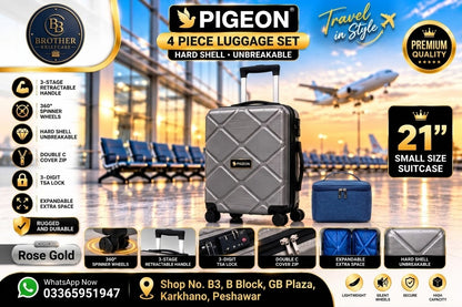 Pigeon Premium 4-Piece Hard Shell Luggage Set