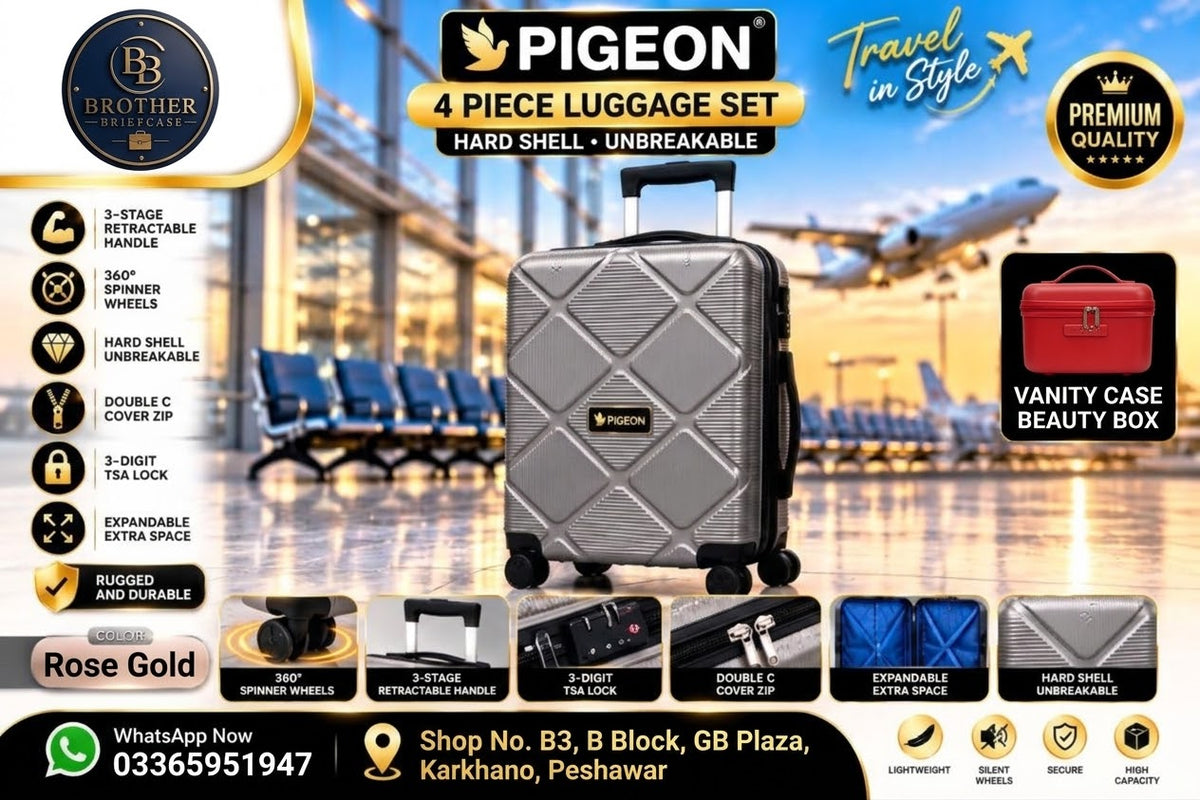 Pigeon Premium 4-Piece Hard Shell Luggage Set