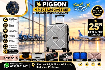 Pigeon Premium 4-Piece Hard Shell Luggage Set