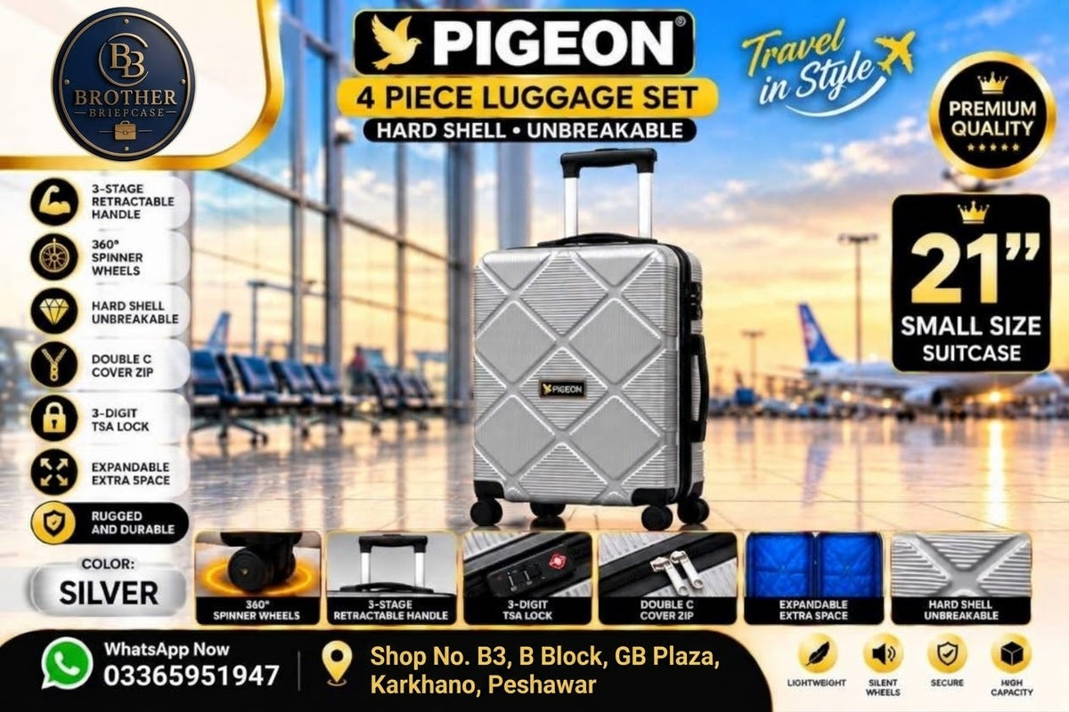 Pigeon Premium 4-Piece Hard Shell Luggage Set