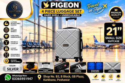 Pigeon Premium 4-Piece Hard Shell Luggage Set