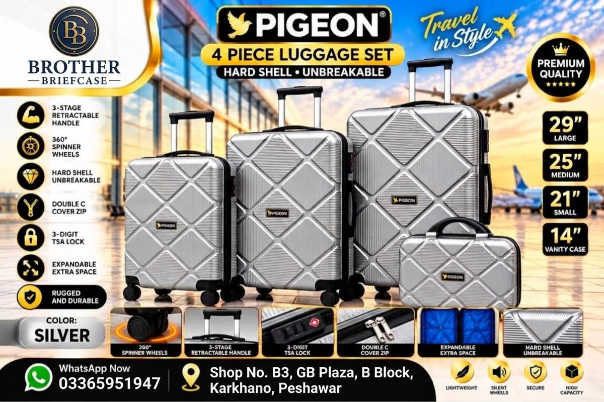 Pigeon Premium 4-Piece Hard Shell Luggage Set