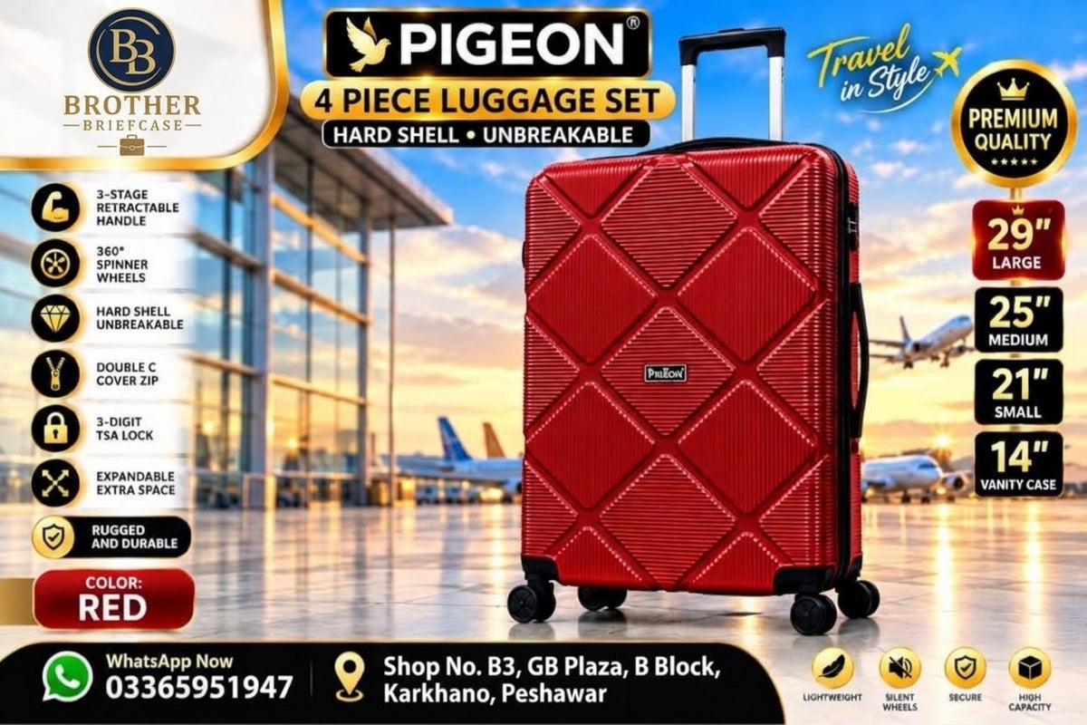 Pigeon Premium 4-Piece Hard Shell Luggage Set