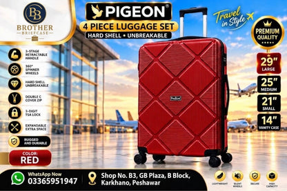 Pigeon Premium 4-Piece Hard Shell Luggage Set