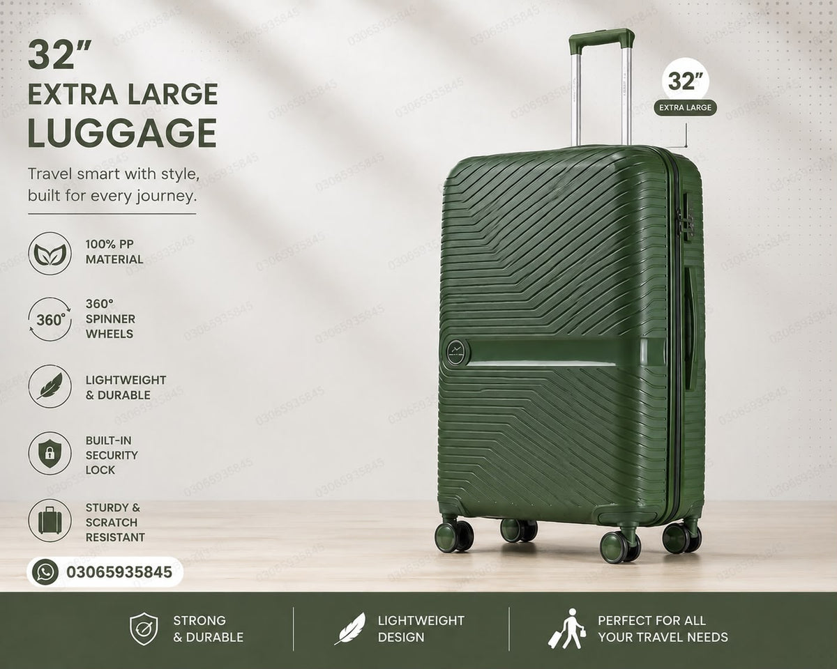 Leaves King 4 Piece PP Hard Shell Luggage Set