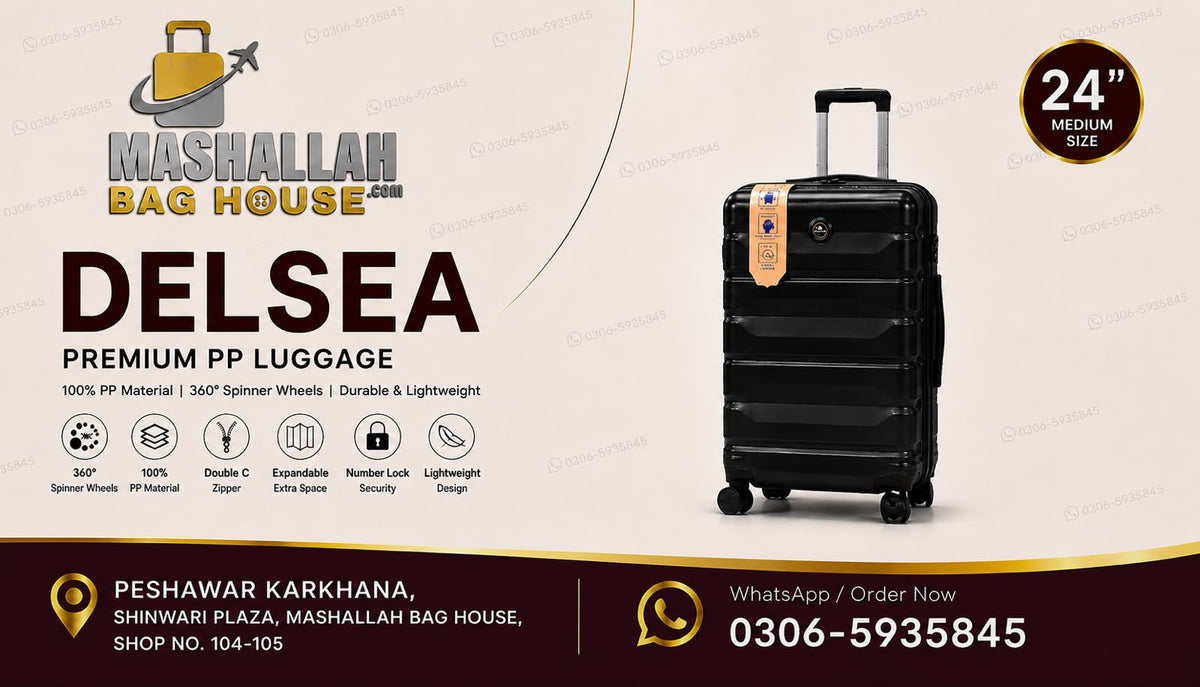 DELSEY Premium 4-Piece Unbreakable PP Luggage Set