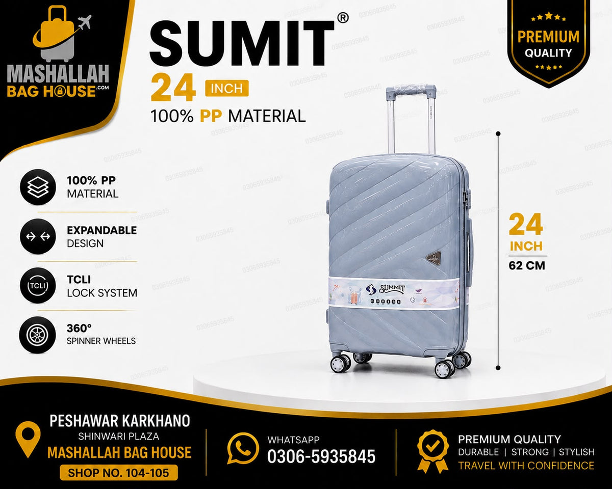 SUMMIT Premium 4-Piece Unbreakable PP Luggage Set