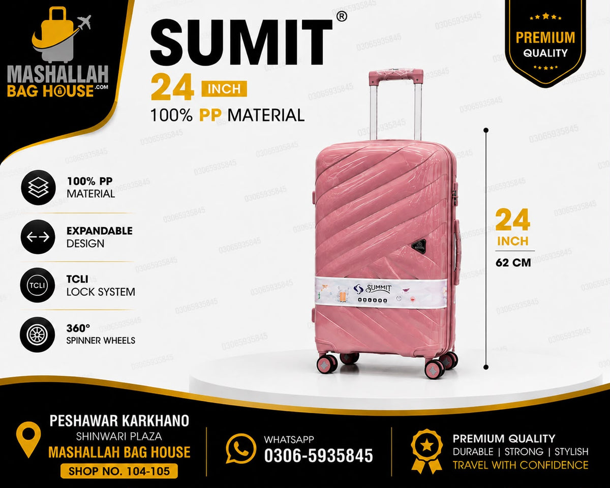 SUMMIT Premium 4-Piece Unbreakable PP Luggage Set