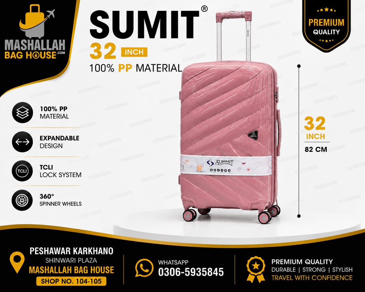 SUMMIT Premium 4-Piece Unbreakable PP Luggage Set
