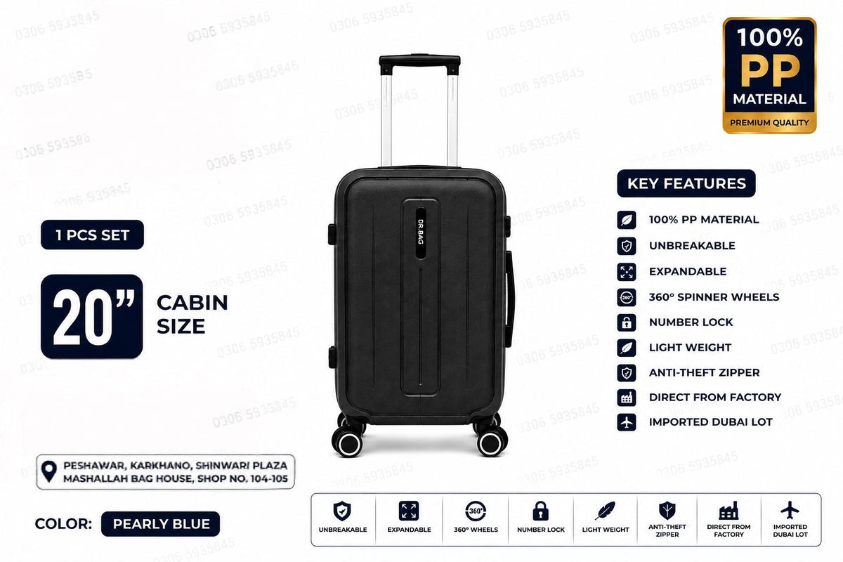Unbreakable PP Luggage Set – Expandable Suitcases