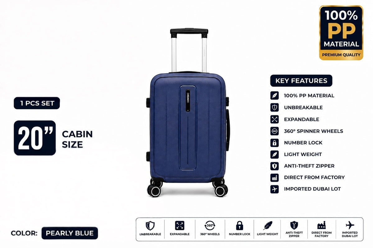 Unbreakable PP Luggage Set – Expandable Suitcases