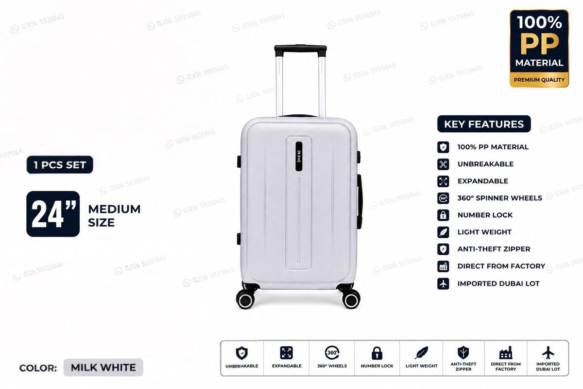 Unbreakable PP Luggage Set – Expandable Suitcases