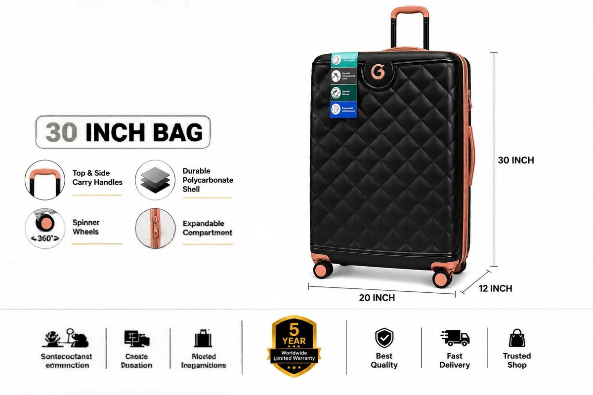 Goby Premium 4-Piece Luxury Luggage Set