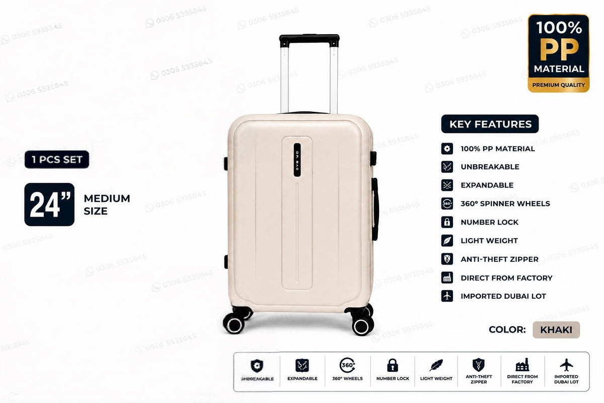 Unbreakable PP Luggage Set – Expandable Suitcases
