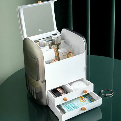LumiGlow™ LED Makeup Vanity Organizer