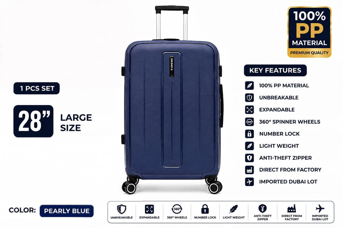 Unbreakable PP Luggage Set – Expandable Suitcases