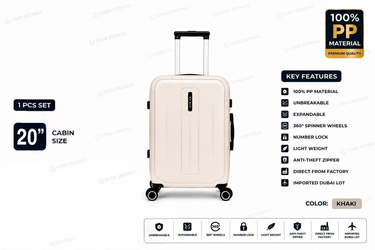 Unbreakable PP Luggage Set – Expandable Suitcases