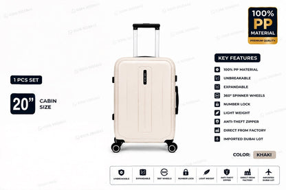 Unbreakable PP Luggage Set – Expandable Suitcases
