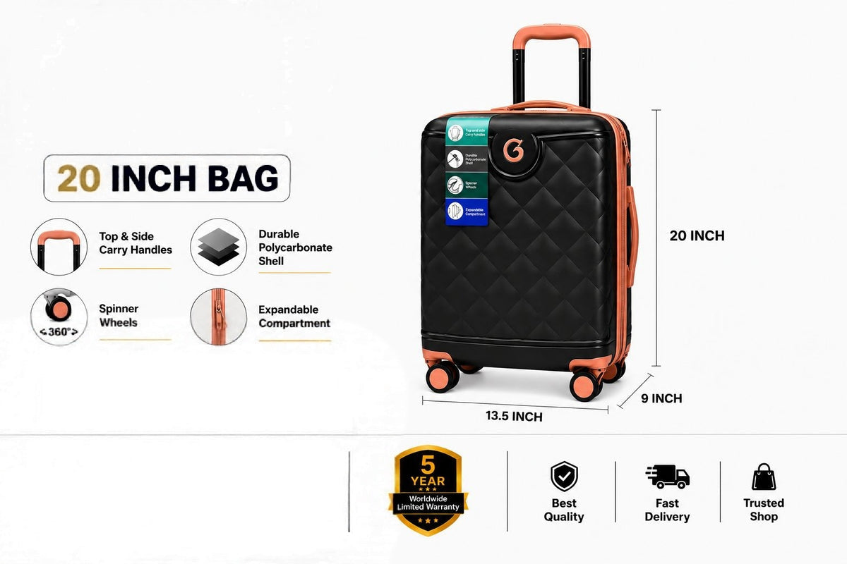 Goby Premium 4-Piece Luxury Luggage Set