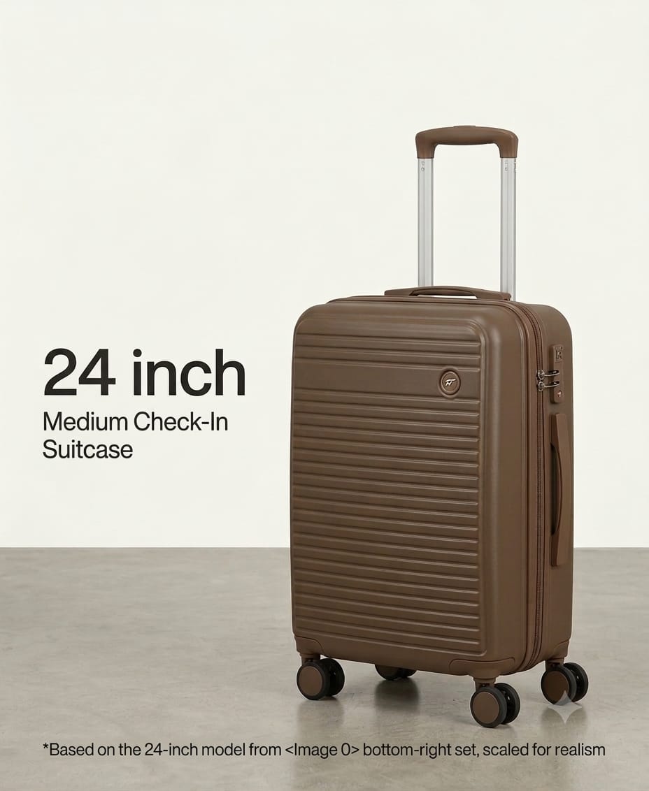 Brother Briefcase Premium 3-Piece Luggage Set – 20, 24 & 28 Inch