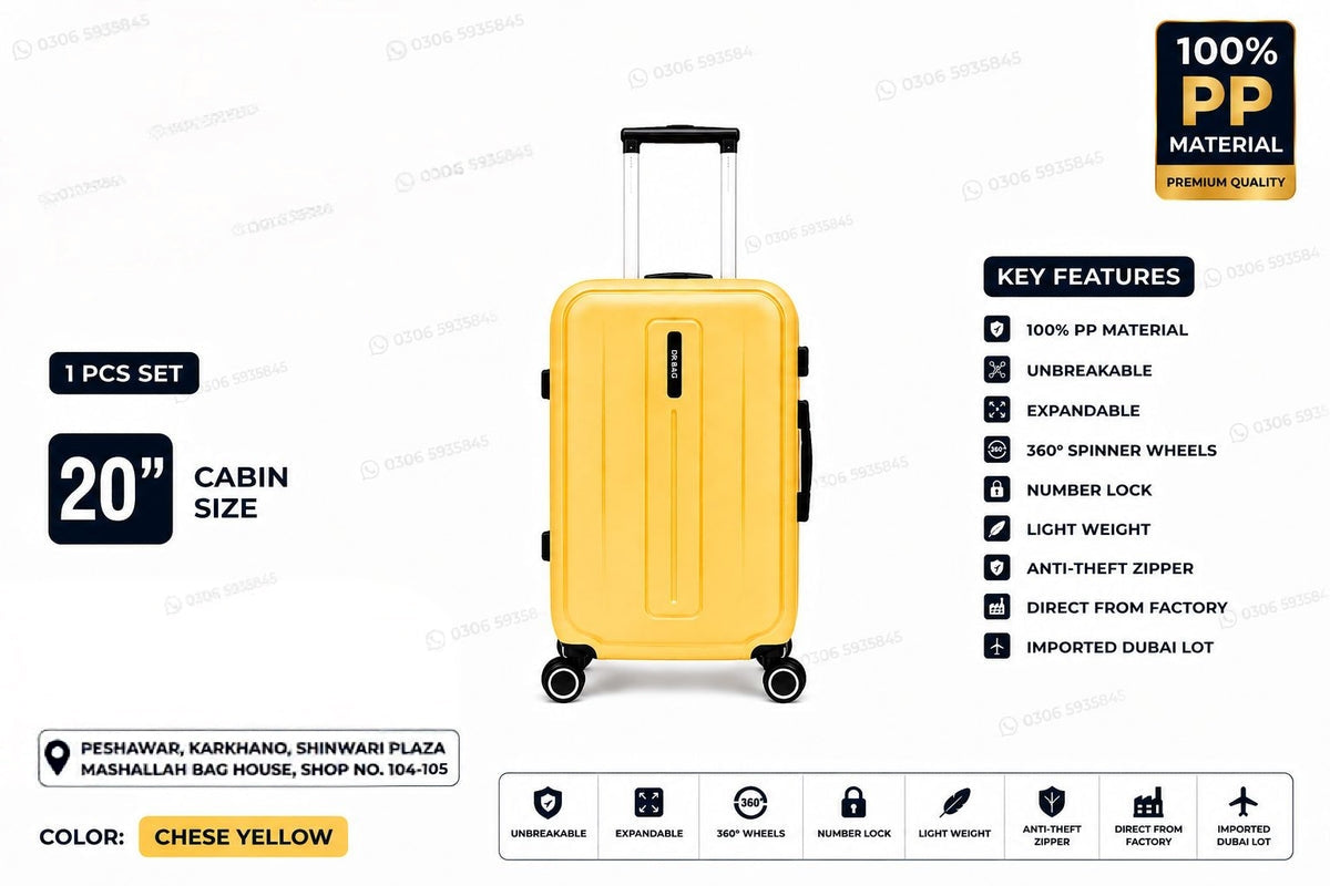 Unbreakable PP Luggage Set – Expandable Suitcases
