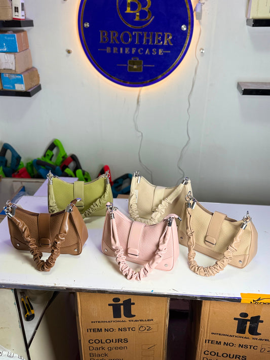 Elegant Ruched Shoulder Bag for Women | Stylish Textured Hobo Handbag
