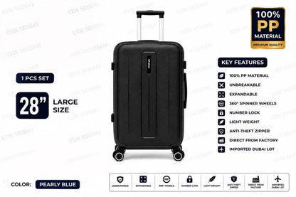 Unbreakable PP Luggage Set – Expandable Suitcases