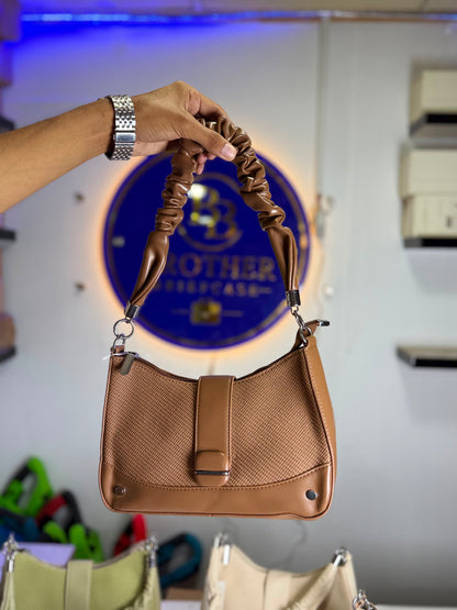 Elegant Ruched Shoulder Bag for Women | Stylish Textured Hobo Handbag